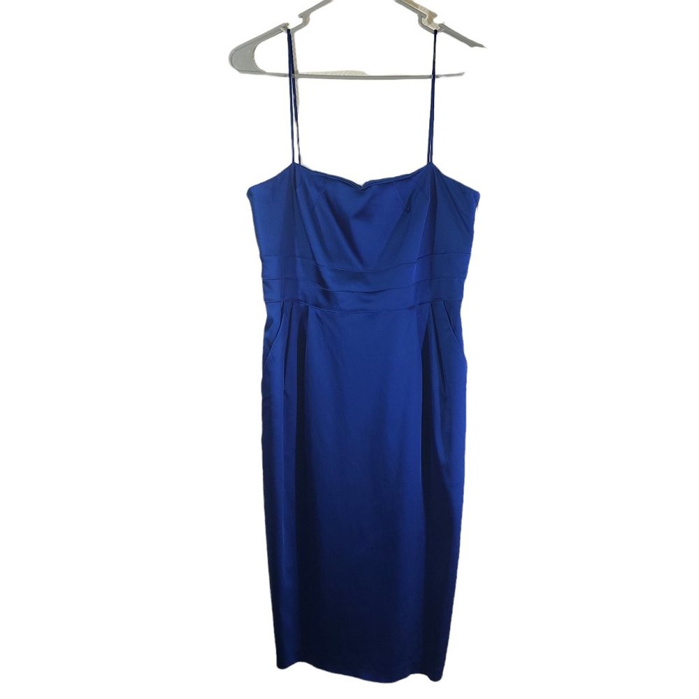 DEMOCRACY, MACY'S Size 10 Blue Sheath, Cocktail, Tank Dress with Pockets